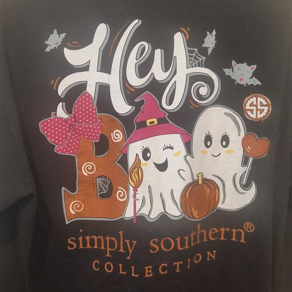 Simply Southern Kids Halloween Graphic Tee - Black - Picture 1 of 4